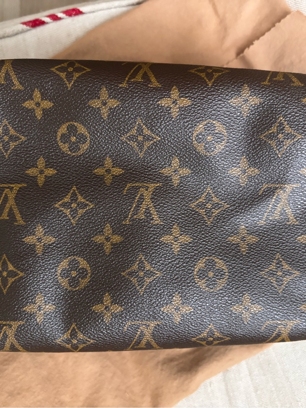Louis Vuitton Monogram Canvas Satchel with Tan Leather Handles - Picture 11 of 16